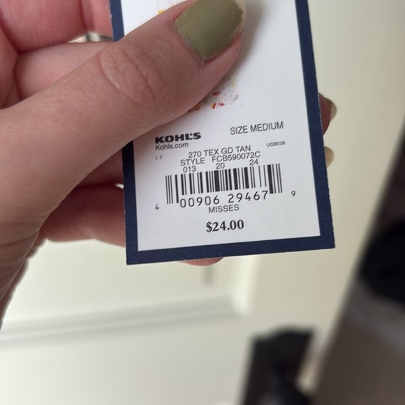 NEW Croft & Barrow Black and Cream Blouse Medium - Picture 3 of 5